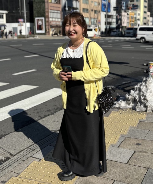 un dix cors（アンディコール）の「ウォッシャブルダブルポケットカーディガン（カーディガン/ボレロ・レディース・イエロー/オレンジ/ライトグレー/ブラック・FREE）」の8枚目の写真