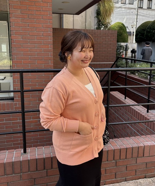 un dix cors（アンディコール）の「ウォッシャブルダブルポケットカーディガン（カーディガン/ボレロ・レディース・イエロー/オレンジ/ライトグレー/ブラック・FREE）」の16枚目の写真