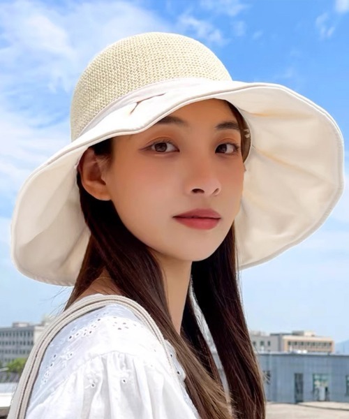 セール】日焼け防止帽子 レディースストローハット（ハット