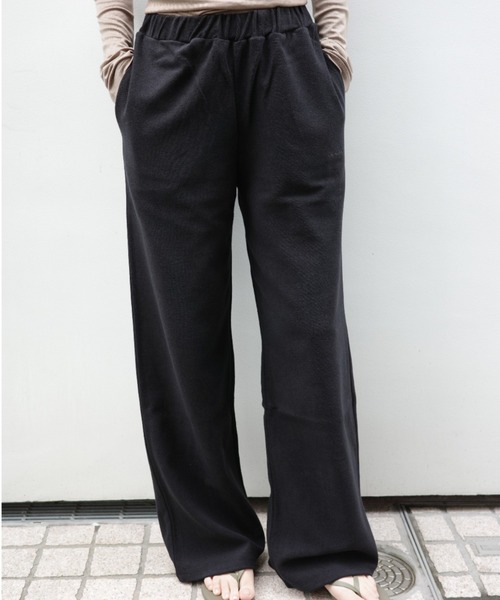 ENCIRCLE（エンサークル）の「【ENCIRCLE/エンサークル】Organic pile pants/オーガニックパイルパンツ（スウェットパンツ）（スウェットパンツ・レディース・ナチュラル/ブラック・FREE）」の2枚目の写真