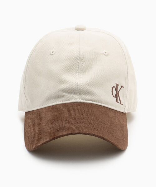 CK ベージュ ロゴキャップ アーカイブ ロゴ キャップ（キャップ