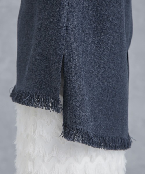 NANO universe（ナノユニバース）の「ツイードジレ（ベスト・レディース・アイボリー/ネイビー/イエロー・FREE）」の12枚目の写真