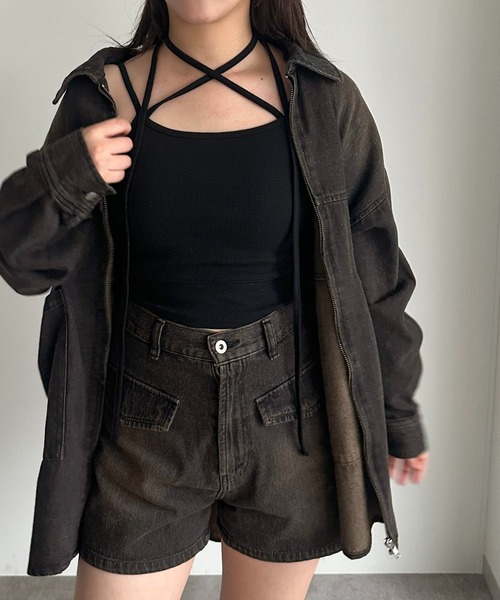 セール】カップ付きチョーカーキャミソール（キャミソール）｜apres