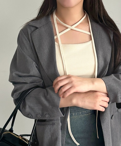 mappi様限定 カップ付きチョーカーキャミソール（キャミソール）｜apres jour