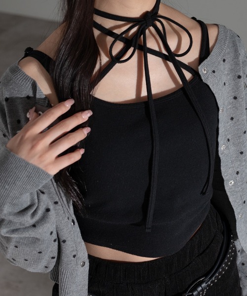 みりあん☺︎② セール】カップ付きチョーカーキャミソール（キャミソール）｜apres