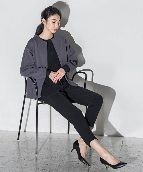 la.f…(ラエフ)の「【WEB別注/洗濯機で洗える/セットアップ可】ダブルクロス2WAYイージーパンツ(その他パンツ・レディース・ネイビー/ブラック/ベージュ・7号/11号/9号)」の2枚目の写真