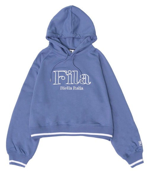 FILA(フィラ)の「FILA フィラ ブランド ロゴ ショート ラグラン ラインリブ 裏毛 長袖 スウェット パーカー フーディー(パーカー・レディース・ホワイト/ブラック/ブルー・M/L/LL)」の17枚目の写真