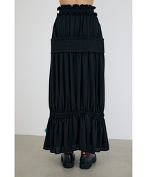 値下げ【新品】enfold エンフォルド　スクエアぺプラムスカートダークネイビー ENFOLD - SQUARE PEPLUM SKIRT / フレアスカート / ダークグレー