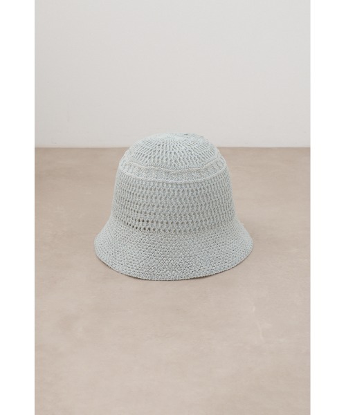 AZUL by moussy(アズールバイマウジー)の「スカシアミバケットハット(ハット・メンズ・ブラック/グレー・FREE)」の7枚目の写真