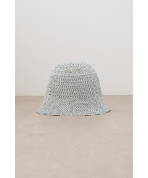 AZUL by moussy(アズールバイマウジー)の「スカシアミバケットハット(ハット・メンズ・ブラック/グレー・FREE)」の6枚目の写真