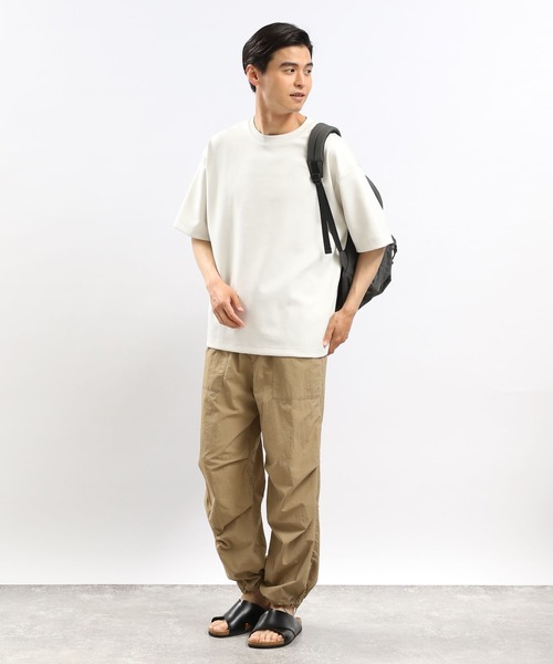 GLOBAL WORK Smile Seed Store（グローバルワーク スマイルシードストア）の「ダンボールスウェットクルー半袖/181001（Tシャツ/カットソー・メンズ・ブラック/チャコール/オフホワイト/ネイビー/ベージュ・SMALL/MEDIUM/LARGE/X-LARGE）」の6枚目の写真