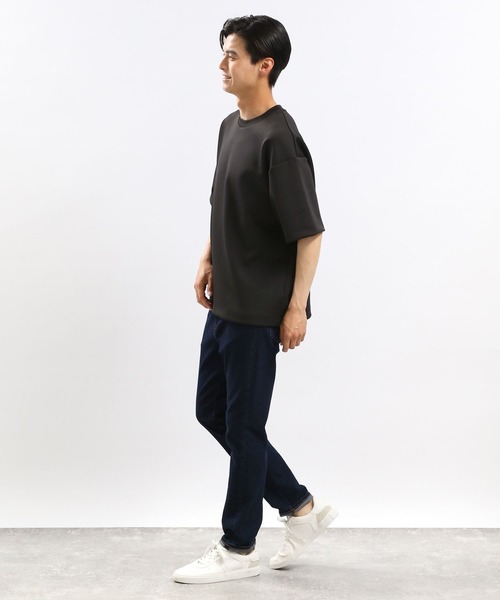 GLOBAL WORK Smile Seed Store（グローバルワーク スマイルシードストア）の「ダンボールスウェットクルー半袖/181001（Tシャツ/カットソー・メンズ・ブラック/チャコール/オフホワイト/ネイビー/ベージュ・SMALL/MEDIUM/LARGE/X-LARGE）」の14枚目の写真