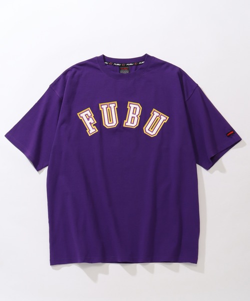 FUBU( フブ)の「【FUBU/フブ】College Tee/カレッジロゴTシャツ(Tシャツ/カットソー・メンズ・ホワイト/パープル/ブラック/グリーン・L/M/XL)」の4枚目の写真