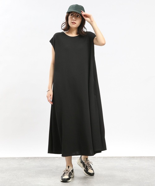 GLOBAL WORK Smile Seed Store（グローバルワーク スマイルシードストア）の「フクレジャガードワンピースフレンチスリーブ/108549（ワンピース・レディース・ブルー系その他6/モカ/アイボリー/ブラック・X-LARGE/LARGE/MEDIUM/SMALL）」の10枚目の写真