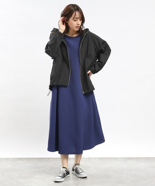 ★美品★ERDEM アーデム　ブラック✖️ブルー　フワラーワンピ GLOBAL WORK Smile Seed Store（グローバルワーク スマイル