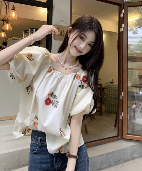 GEMEDA(ジェメダ)の「花柄パフスリーブブラウス(シャツ/ブラウス・レディース・オフホワイト・M)」の17枚目の写真