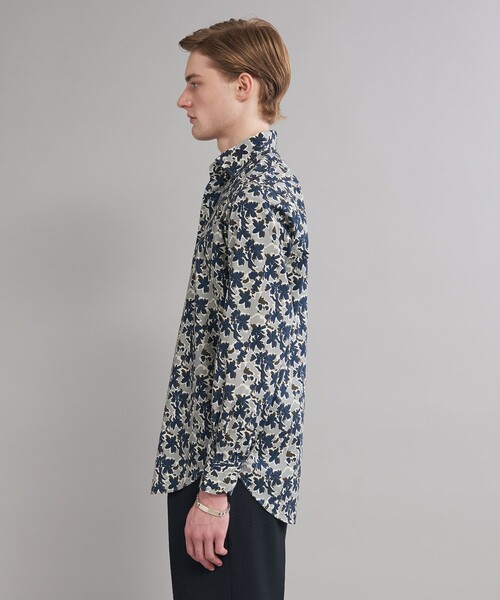 SOVEREIGN(ソブリン)の「<SOVEREIGN> フラワープリント ワイドカラーシャツ(シャツ/ブラウス・メンズ・ネイビー・L/M/S)」の4枚目の写真