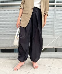 ◇【WEB限定】《セットアップ対応》ウォッシャブルシアーオーガンジーパラシュートパンツ