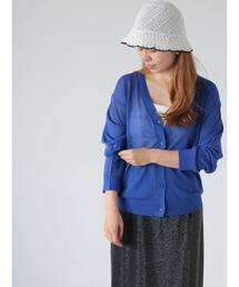 シアーVネックカーディガン