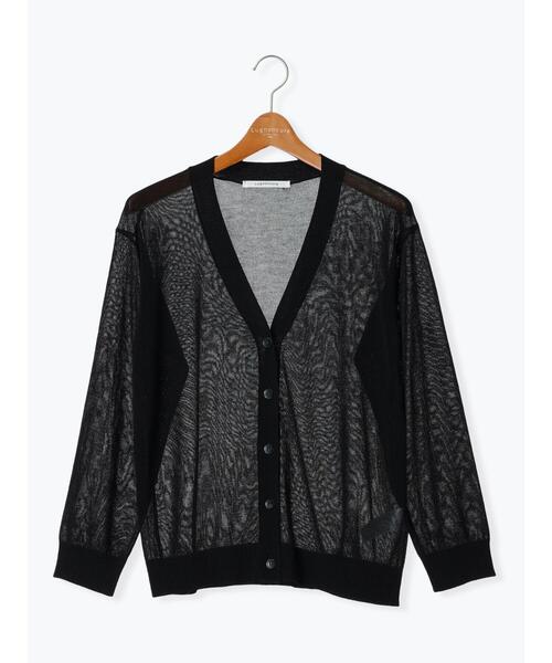 Lugnoncure(ルノンキュール)の「シアーVネックカーディガン(カーディガン/ボレロ・レディース・オフホワイト/ブルー/ブラック/イエロー・F)」の22枚目の写真