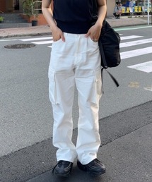 INTER FACTORY（インターファクトリー）の「さいとうなる - ハイウエストストレートカーゴパンツ -made in INTER  FACTORY（カーゴパンツ）」