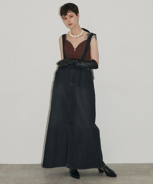 セール】2way デニムサロペットスカート（サロペット/オーバーオール