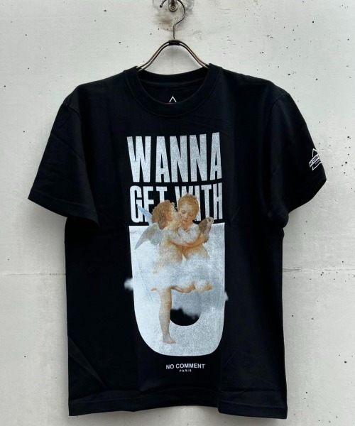 NO COMMENT PARIS（ノーコメントパリ）の「【NO COMMENT PARIS】 ”WANNA GET WITH U”プリント ショートスリーブTEE（Tシャツ/カットソー・メンズ・ホワイト/ブラック・2/3/4）」の10枚目の写真