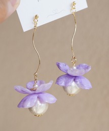 jolie minette/フラワーパール ロング ピアス