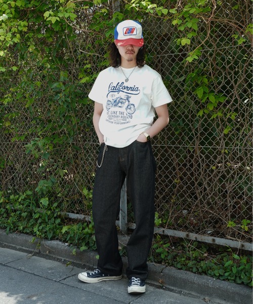 Noen（ノエン）の「カリフォルニアバイカーTシャツ（Tシャツ/カットソー・メンズ・ブラック/ネイビー/ホワイト・MEDIUM/LARGE）」の8枚目の写真