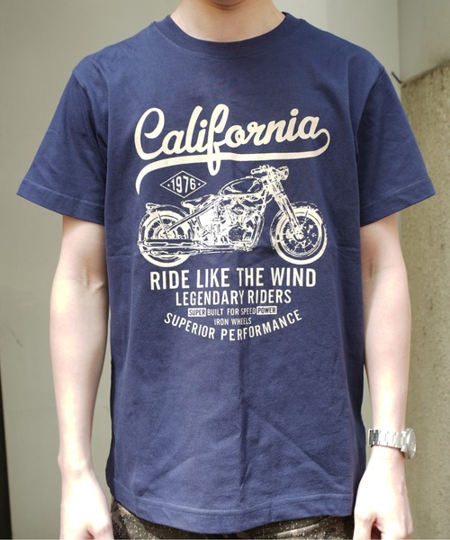 Noen（ノエン）の「カリフォルニアバイカーTシャツ（Tシャツ/カットソー・メンズ・ブラック/ネイビー/ホワイト・MEDIUM/LARGE）」の9枚目の写真