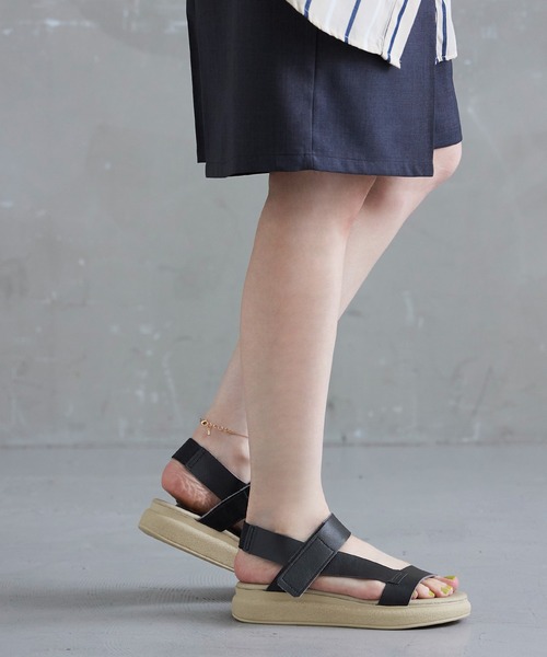 Fashion Letter（ファッションレター）の「日本製 バックゴムベルト スポーツサンダル レディース 痛くないサンダル（サンダル・レディース・シルバー/ブラック/ベージュ系その他・S/M/L/LL）」の10枚目の写真