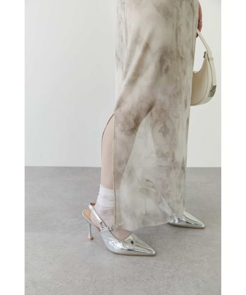 Solace（ソレイス）の「ニュアンス柄シアーナローロングスカート（スカート・レディース・ブラック/ベージュ/オレンジ・FREE）」の10枚目の写真