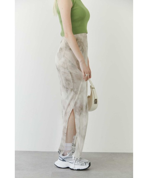 Solace（ソレイス）の「ニュアンス柄シアーナローロングスカート（スカート・レディース・ブラック/ベージュ/オレンジ・FREE）」の15枚目の写真