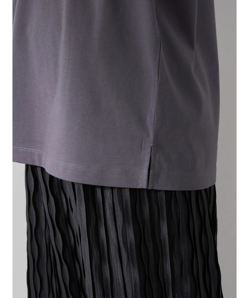 earth music&ecology（アースミュージックアンドエコロジー）の「TERRE　BATTUE　フレンチT（Tシャツ/カットソー・レディース・チャコールグレー/オフホワイト・FREE）」の17枚目の写真