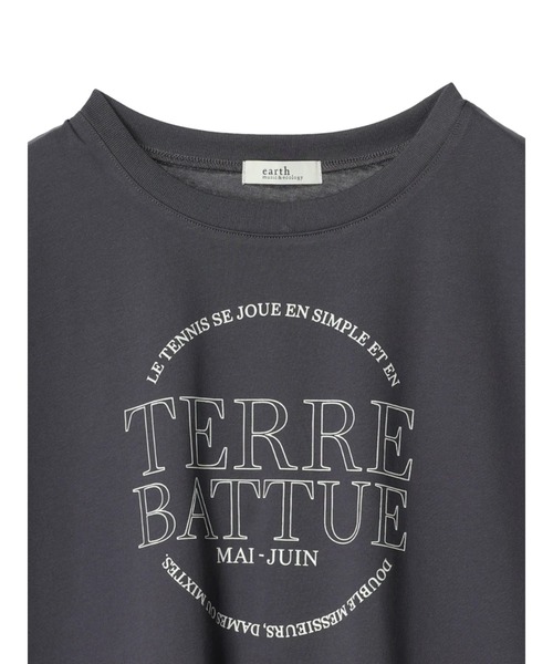 earth music&ecology（アースミュージックアンドエコロジー）の「TERRE　BATTUE　フレンチT（Tシャツ/カットソー・レディース・チャコールグレー/オフホワイト・FREE）」の20枚目の写真