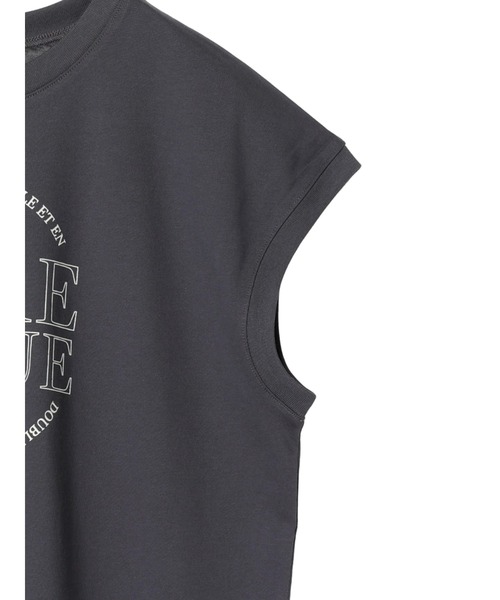 earth music&ecology（アースミュージックアンドエコロジー）の「TERRE　BATTUE　フレンチT（Tシャツ/カットソー・レディース・チャコールグレー/オフホワイト・FREE）」の21枚目の写真