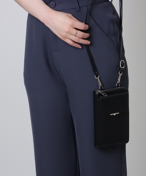 Lace Ladies(レースレディース)の「パールモチーフ付き スクエア ウォレット バッグ(ショルダーバッグ・レディース・ブルー/ブラック/ブラウン/ピンク/グリーン・FREE)」の6枚目の写真
