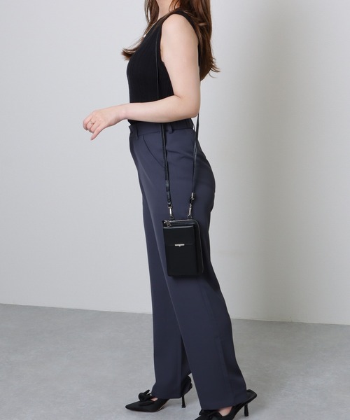 Lace Ladies(レースレディース)の「パールモチーフ付き スクエア ウォレット バッグ(ショルダーバッグ・レディース・ブルー/ブラック/ブラウン/ピンク/グリーン・FREE)」の7枚目の写真