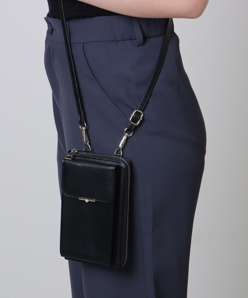 Lace Ladies(レースレディース)の「パールモチーフ付き スクエア ウォレット バッグ(ショルダーバッグ・レディース・ブルー/ブラック/ブラウン/ピンク/グリーン・FREE)」の8枚目の写真