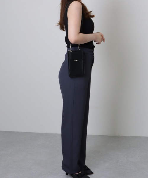 Lace Ladies(レースレディース)の「パールモチーフ付き スクエア ウォレット バッグ(ショルダーバッグ・レディース・ブルー/ブラック/ブラウン/ピンク/グリーン・FREE)」の10枚目の写真