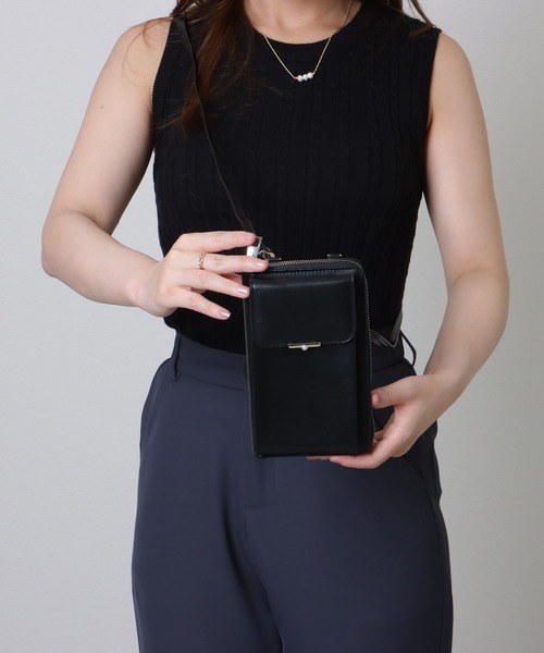 Lace Ladies(レースレディース)の「パールモチーフ付き スクエア ウォレット バッグ(ショルダーバッグ・レディース・ブルー/ブラック/ブラウン/ピンク/グリーン・FREE)」の12枚目の写真
