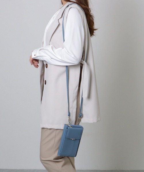 Lace Ladies(レースレディース)の「パールモチーフ付き スクエア ウォレット バッグ(ショルダーバッグ・レディース・ブルー/ブラック/ブラウン/ピンク/グリーン・FREE)」の15枚目の写真