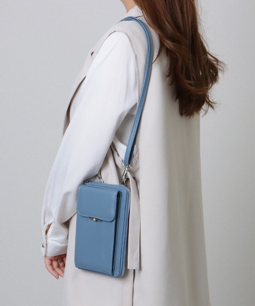 Lace Ladies(レースレディース)の「パールモチーフ付き スクエア ウォレット バッグ(ショルダーバッグ・レディース・ブルー/ブラック/ブラウン/ピンク/グリーン・FREE)」の18枚目の写真