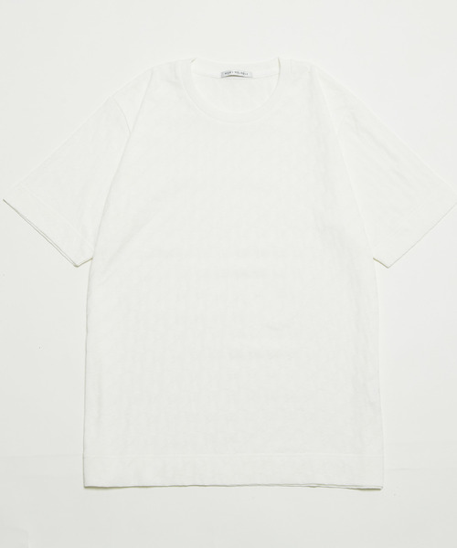 MEN'S MELROSE（メンズメルローズ）の「ジオメトリックジャガードクルーネックTシャツ（Tシャツ/カットソー・メンズ・ミント/チャコールグレー/ホワイト・3/2/4）」の10枚目の写真