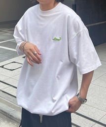 Labordi（ラボード）の「25SS ビッグシルエット ワンポイント刺繍 ドロストTシャツ カットソー ユニセックス（Tシャツ/カットソー）」