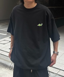 Labordi（ラボード）の「25SS ビッグシルエット ワンポイント刺繍 ドロストTシャツ カットソー ユニセックス（Tシャツ/カットソー）」