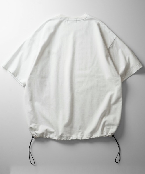 Labordi（ラボード）の「ビッグシルエット ワンポイント刺繍 ドロストTシャツ カットソー ユニセックス（Tシャツ/カットソー・メンズ・ブラック/ホワイト/ネイビー/杢グレー・M/L）」の10枚目の写真