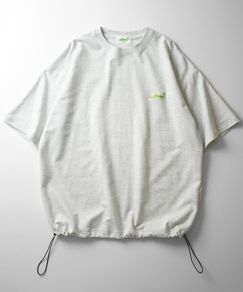 Labordi（ラボード）の「ビッグシルエット ワンポイント刺繍 ドロストTシャツ カットソー ユニセックス（Tシャツ/カットソー・メンズ・ブラック/ホワイト/ネイビー/杢グレー・M/L）」の9枚目の写真