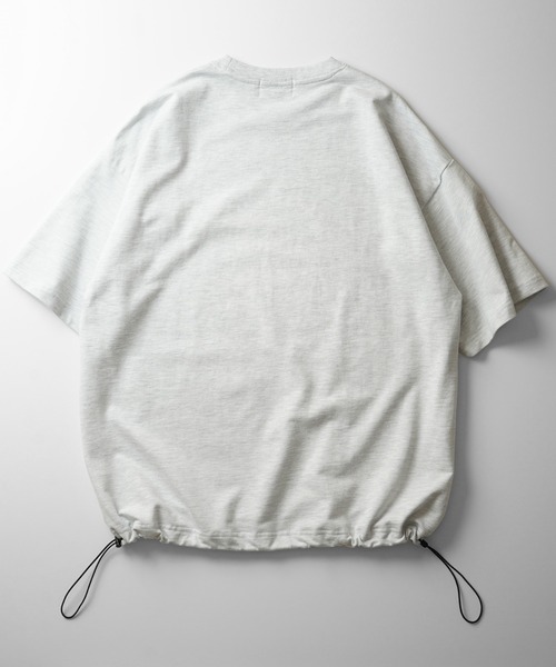Labordi（ラボード）の「ビッグシルエット ワンポイント刺繍 ドロストTシャツ カットソー ユニセックス（Tシャツ/カットソー・メンズ・ブラック/ホワイト/ネイビー/杢グレー・M/L）」の8枚目の写真