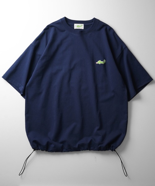 Labordi（ラボード）の「ビッグシルエット ワンポイント刺繍 ドロストTシャツ カットソー ユニセックス（Tシャツ/カットソー・メンズ・ブラック/ホワイト/ネイビー/杢グレー・M/L）」の7枚目の写真